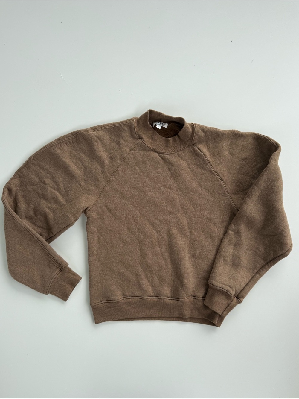 Agolde Brown Mock Neck Sweatshirt